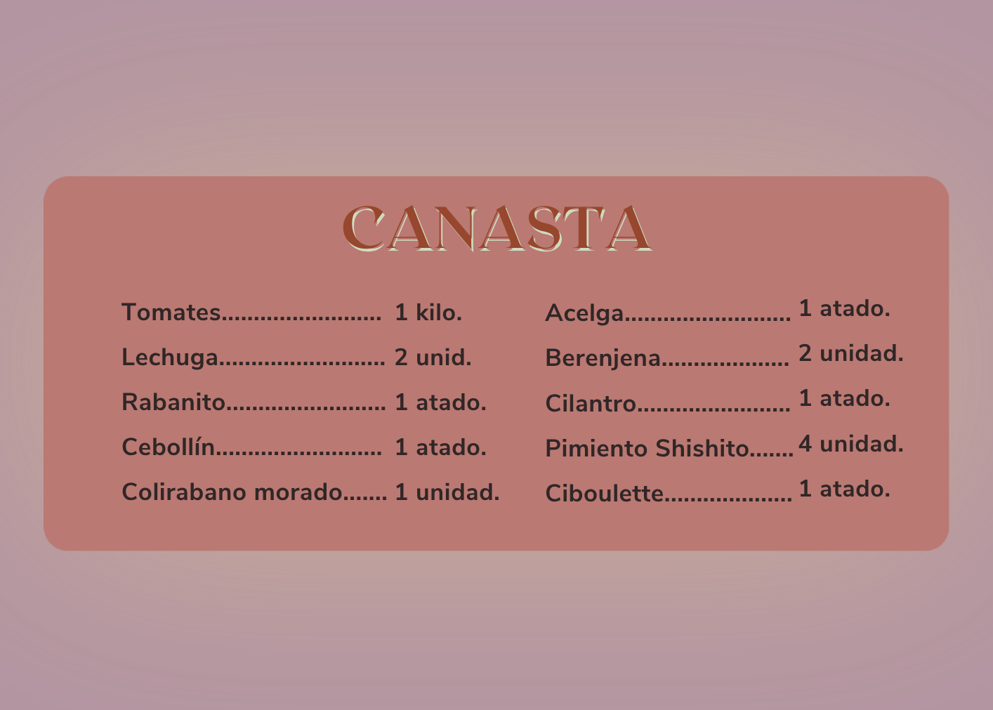 Canasta de verduras orgánicas - despacho gratis - ciboulette de regalo