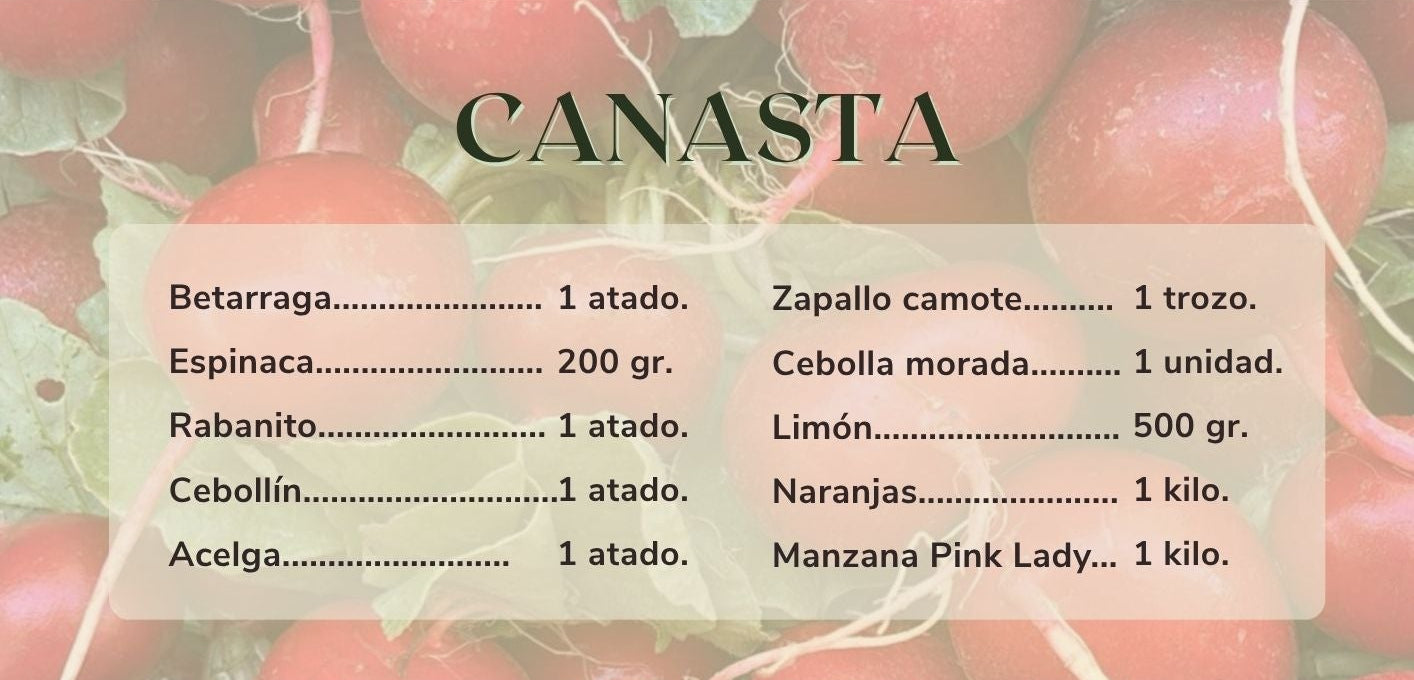Canasta de verduras orgánicas - despacho gratis
