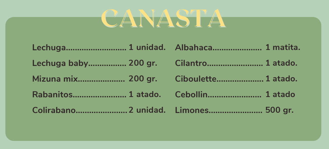 Canasta De Huerta a la Raíz